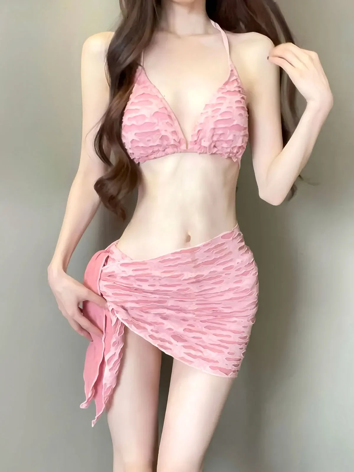 Split Three Piece Set Bikini For Women