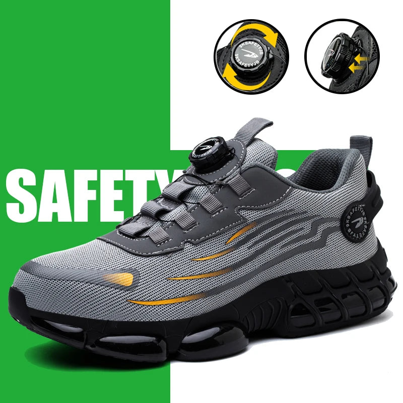 Men's Anti-slip Safety Shoes, Steel Toe Work Sport Shoes