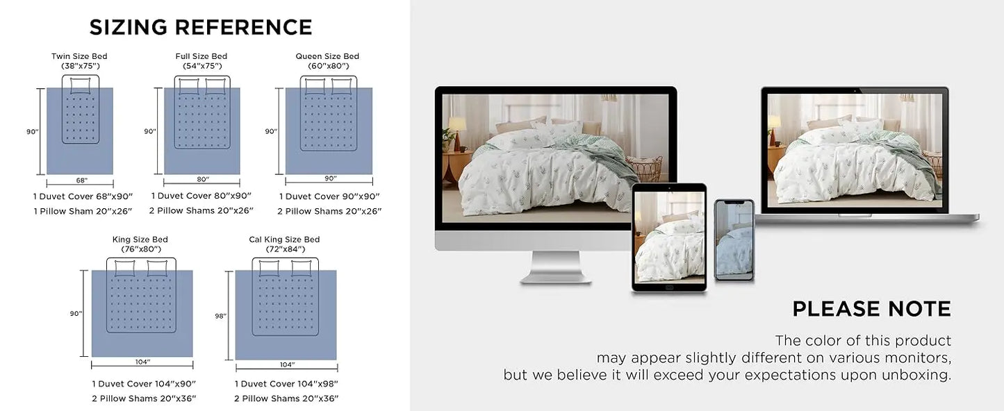 Reversible Bohemian Orange Duvet Cover Set with Zipper Closure, Damask Patterned Bedding