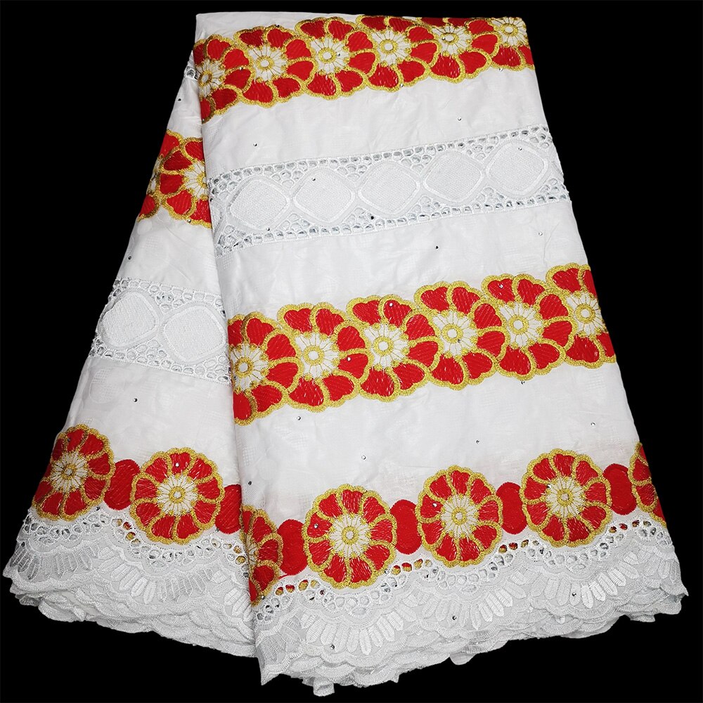 Blue Bazin Brode African Lace Fabric, High Quality 2.5Yards Fabric