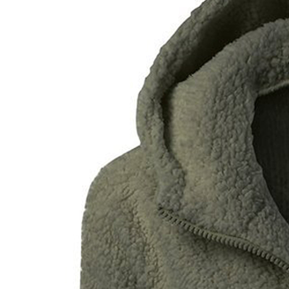 Women's Winter Fleece Hooded Overcoat, Loose Solid Color