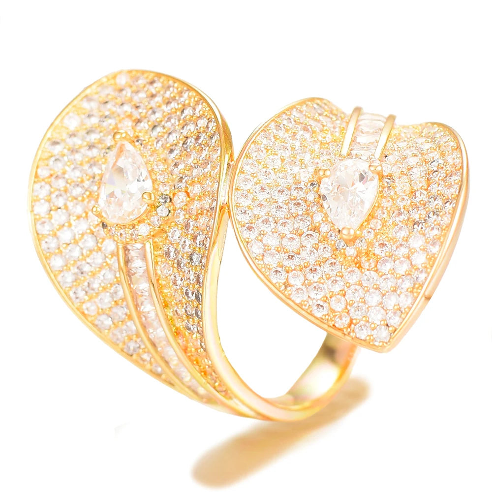 Spain Snake Leaf Bangle Ring Jewelry Set For Women