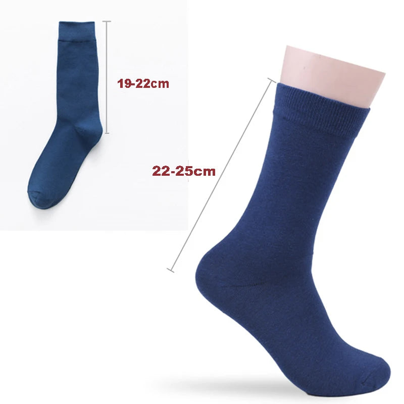 10 Pairs High Quality Men's Cotton Socks Size 38-45, Long Socks