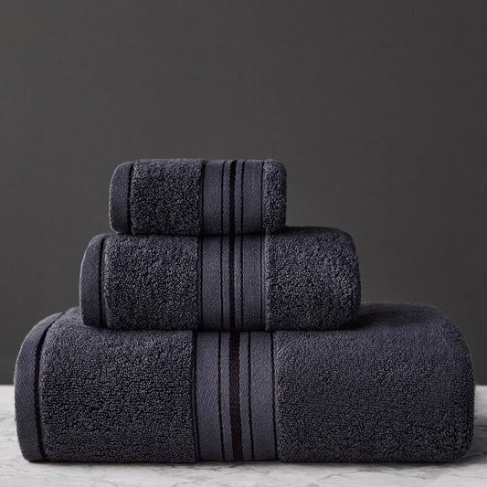 Egyptian Cotton Solis Color Bath Towel Sets