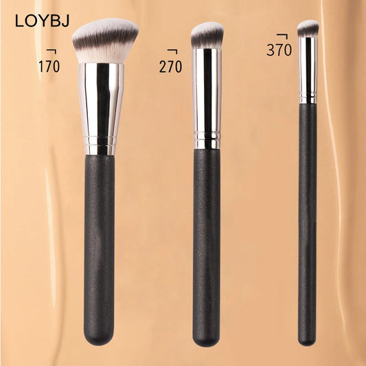 5-Piece Foundation Makeup Brush Set with Concealer Brushes for Powder, Blush, Contour, and Cream