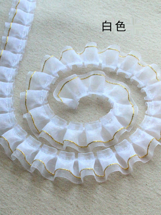 Lace Accessories-Golden Edge 2.5cm Lace-Handmade DIY