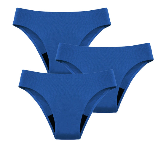 Women's Low Waist Swim Bottom-Blue Solid