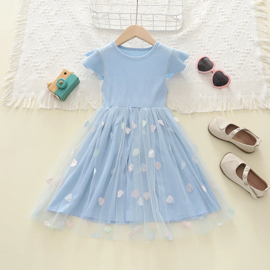 Casual Floral Summer Party Dress for Girls-Children's Soft Clothing