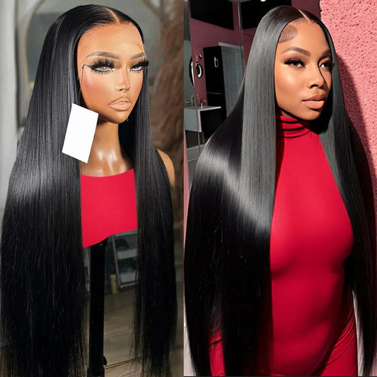 30-36 Inch Bone Straight 360 Lace Frontal Wigs, Brazilian 13x4 13x6 front human hair Wigs