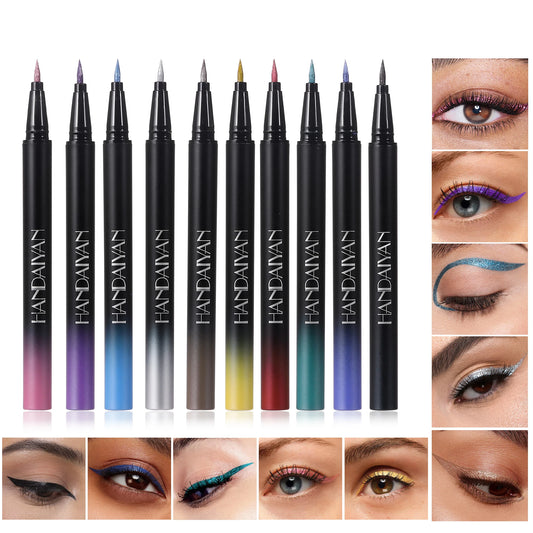 Glitter Liquid Eyeliner Long-lasting Waterproof Metal Shimmer Color Eyes Makeup Pens