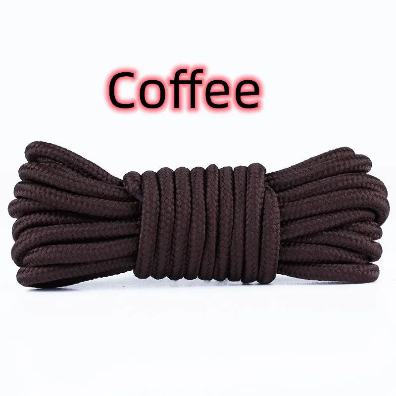 2pcs/ Pair Round Solid Polyester Shoelaces For Marten Boot