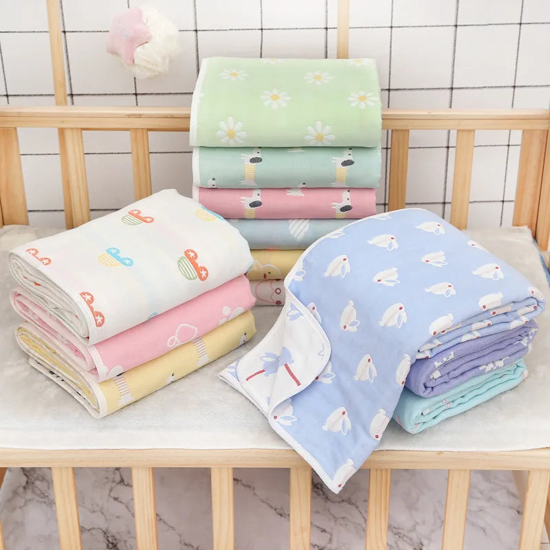 Newborn Jacquard Six Layers Gauze Cover Blanket/Towel Quilt