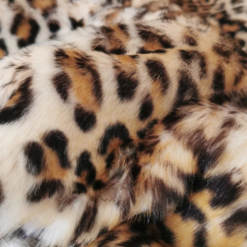 Luxury leopard Faux Fur Plush Blanket