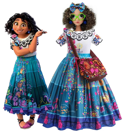 Mirabel Princess Dress For Girls-Halloween Cosplay Costume Kids