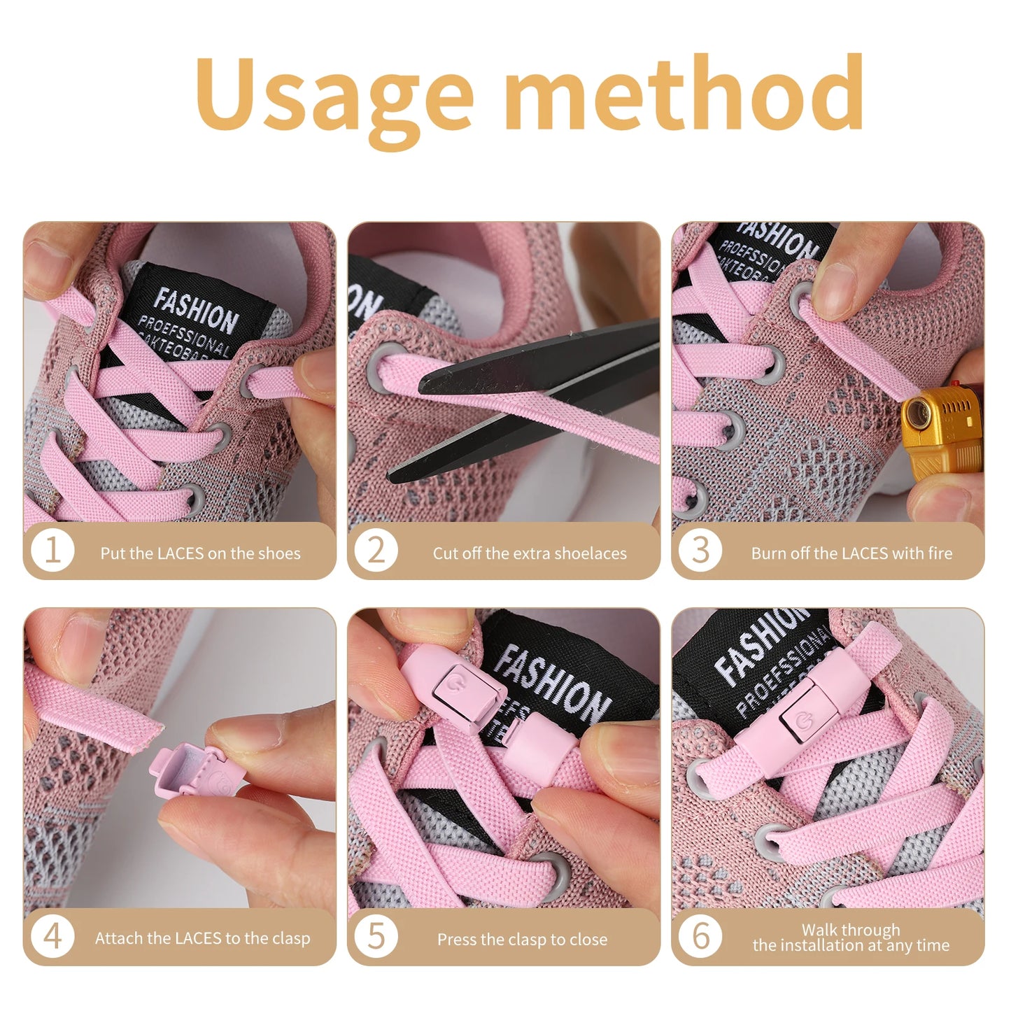 Elastic No Tie Shoe Laces, Press Lock Shoelaces for Sneakers, 8MM Wide Flat Shoelace