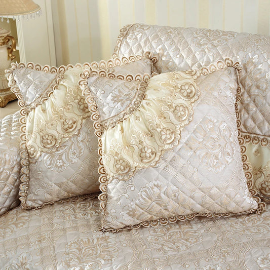 45 * 45cm Lace Embroidered Sofa Pillowcase, European style