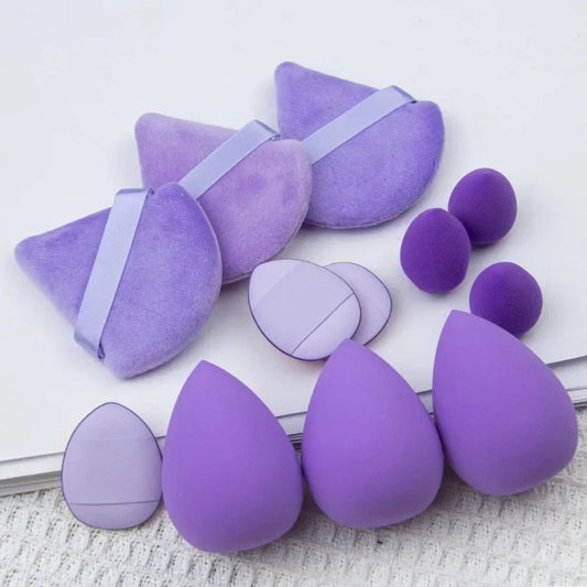 Set of 12 Makeup Sponge Blenders - Beauty Egg, Cosmetic Puff for Foundation and Makeup Application