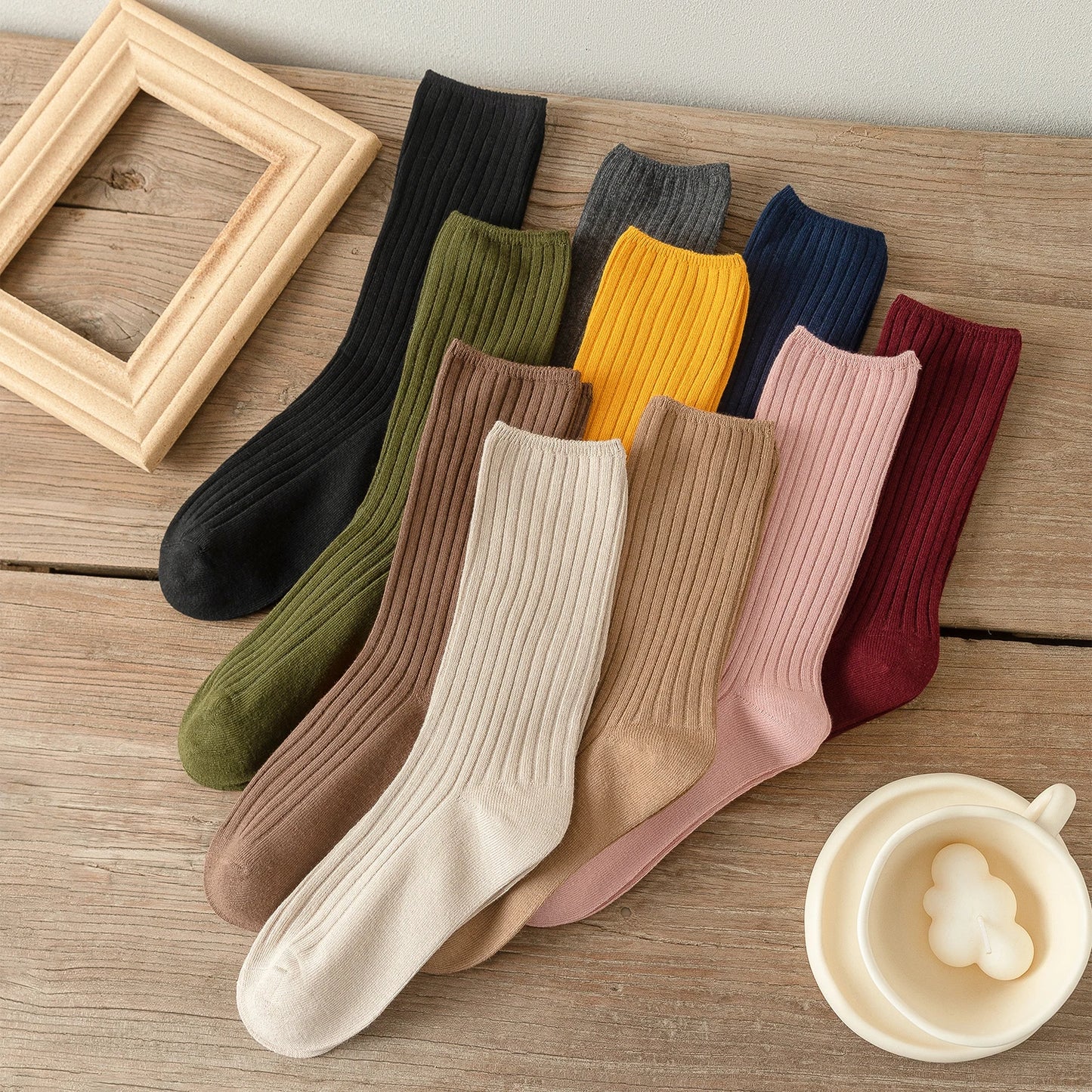 10 Pairs Retro Women's Cotton Loose Socks