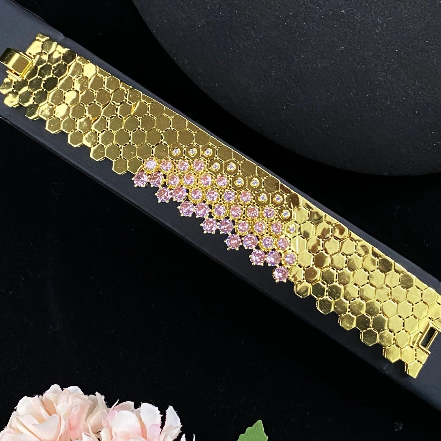 Timeless Elegant Jewelry Set 4-Piece Zirconia Necklace Earrings Bracelet Ring Plated