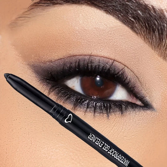 Waterproof Smooth Eyeliner Gel Pencil - Long-lasting, Blue, Black, Brown, White Shades - Easy to Wear