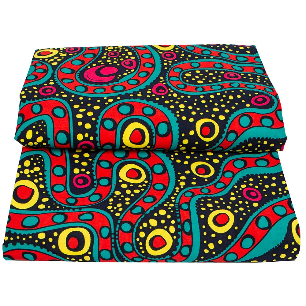 High-Quality African Wax Fabric with Nigerian Ankara Prints - Perfect for DIY Sewing and Textile Projects