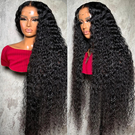 5x5 HD Glueless Wigs, 40-42 Inch Deep Wave 13x4,13x6 Lace Frontal Wig, Curly Preplucked Human Hair