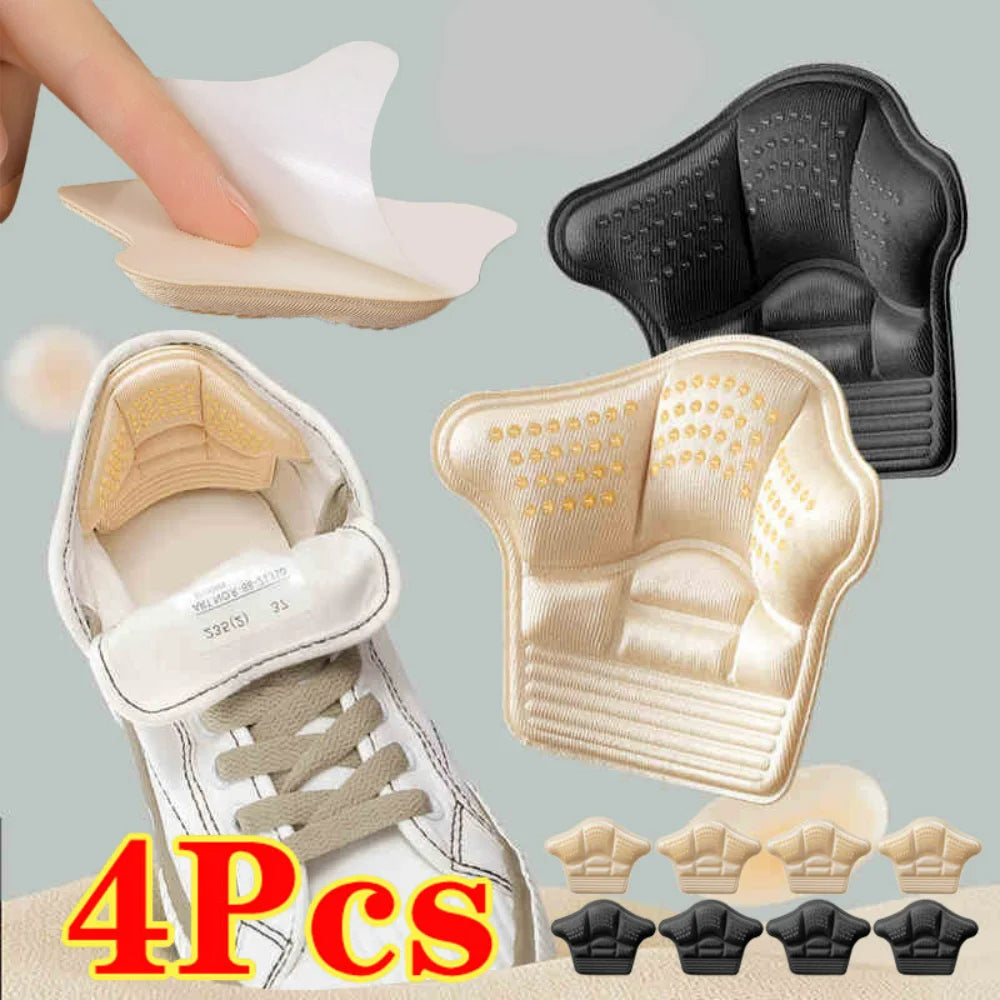 4Pcs Heel Stickers, Heel Protectors Insoles, Anti-wear Shoe Pads