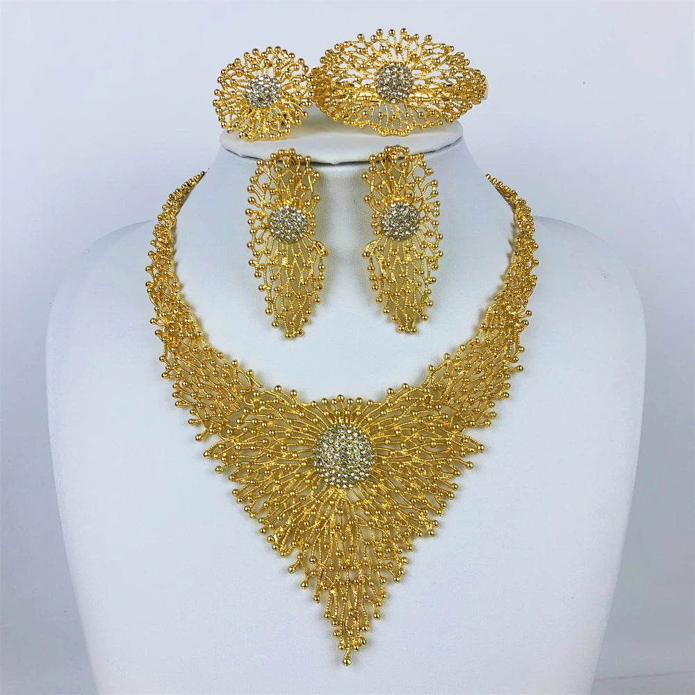 18K Gold Plated Jewelry Sets For Women
