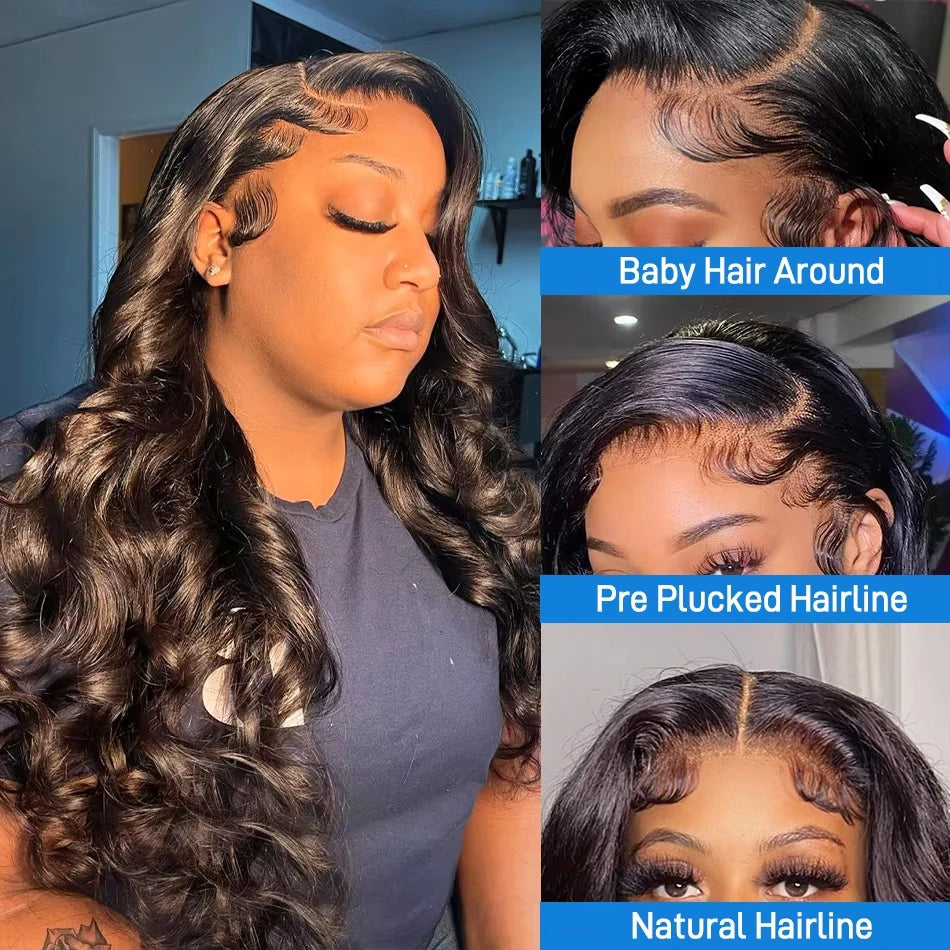 30-32 Inch 13x4/13x16 Body Wave Lace Front Human Hair -Transparent Lace Frontal Wigs For Women