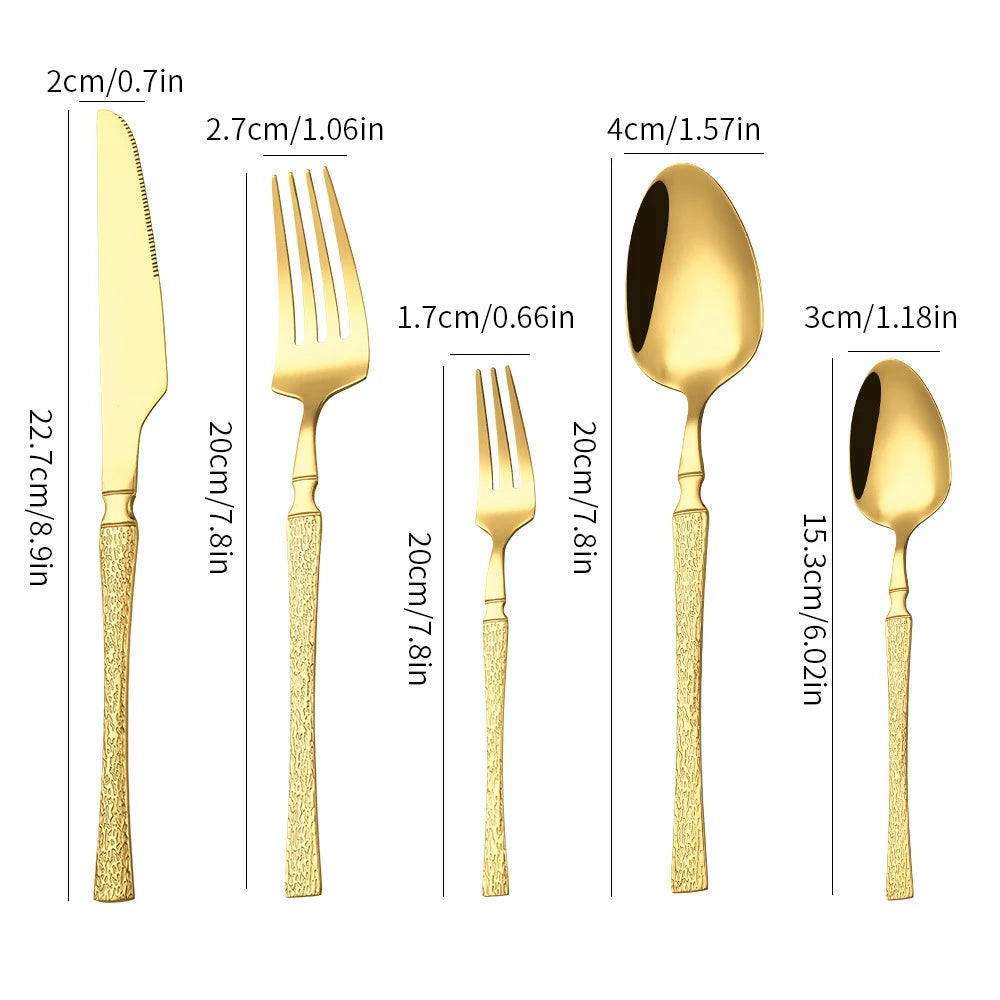 40/60pcs Stainless Steel Cutlery Set/Tableware-Knife, Fork, Coffee Spoon, Dishwasher Safe