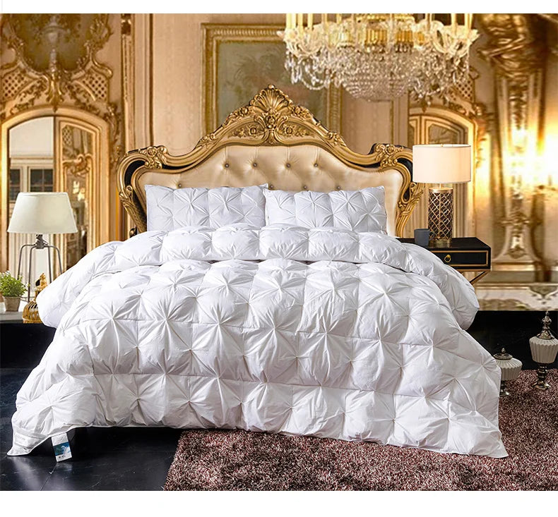 Goose Down Soft Duvet Luxury Comforter Bedding with Filler