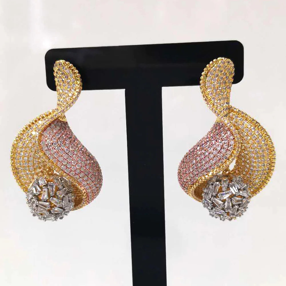 Twist Ball Stud Earrings For Women