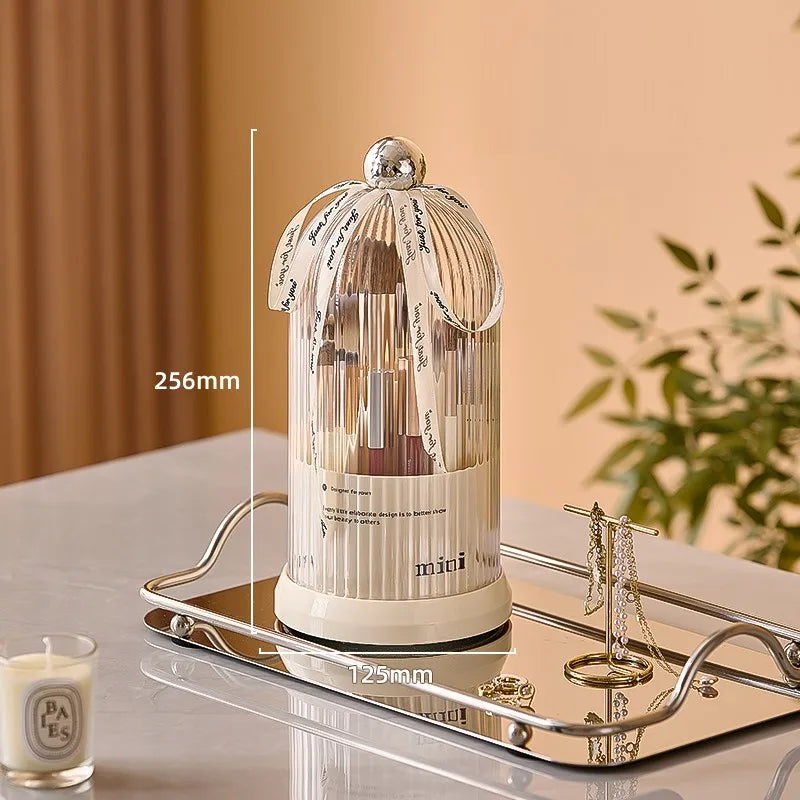 360 Rotating Desktop Makeup Brushes Holder-Portable Desktop Makeup Organizer