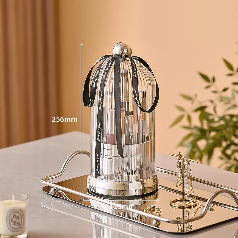 360 Rotating Desktop Makeup Brushes Holder-Portable Desktop Makeup Organizer