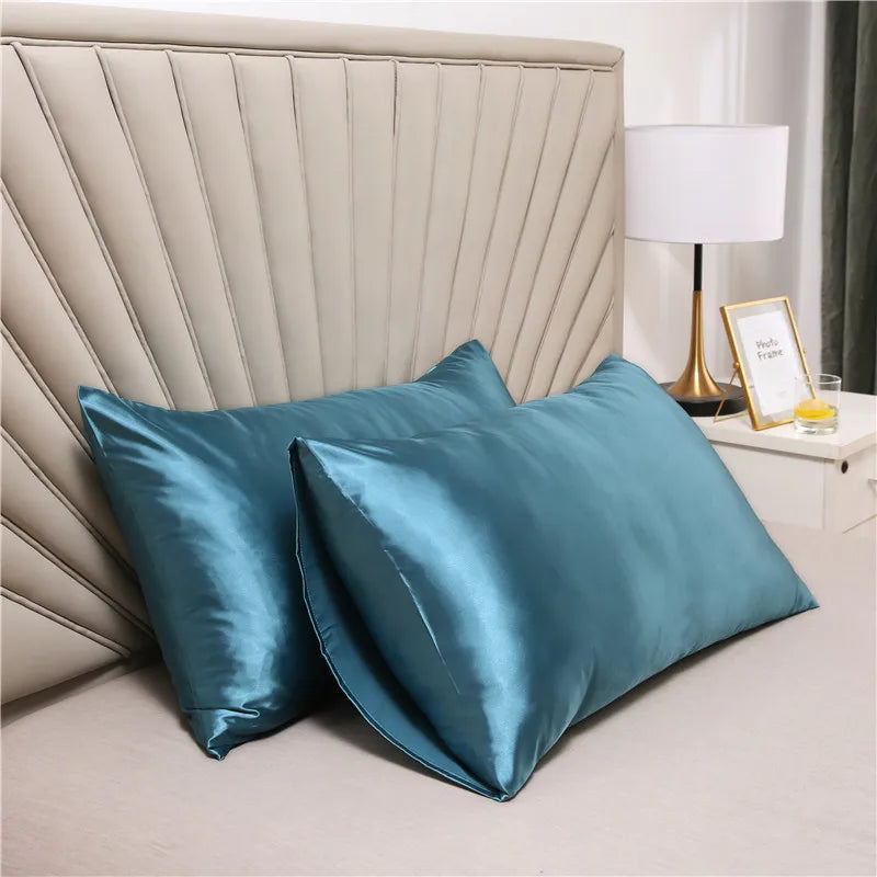 Silk Pillowcase - Silky Satin Hair Beauty Pillow Cover  - Standard/Queen Size - 1PC