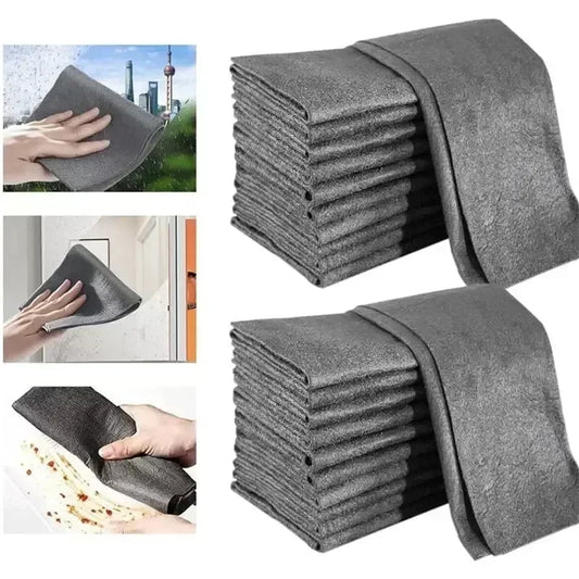 3/5/10pcs Thick Magic Cleaning Cloth, No Watermark Rag, Microfiber Window/Glass Magic Duster