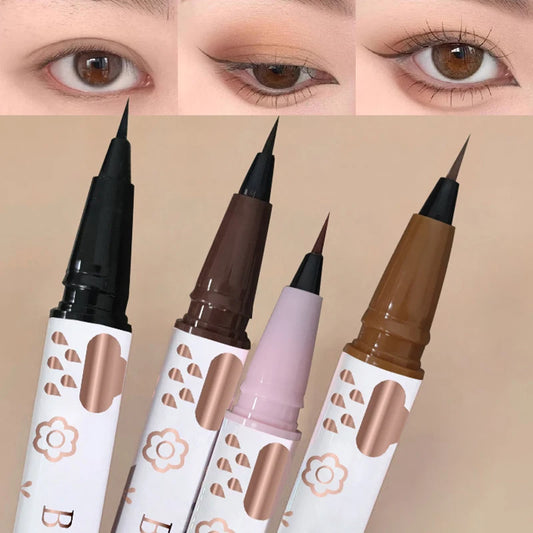 Waterproof Non-Smudge Eyeliner Silkworm Pencil - Fine Natural Long-lasting Eyes Liner for Beauty Makeup