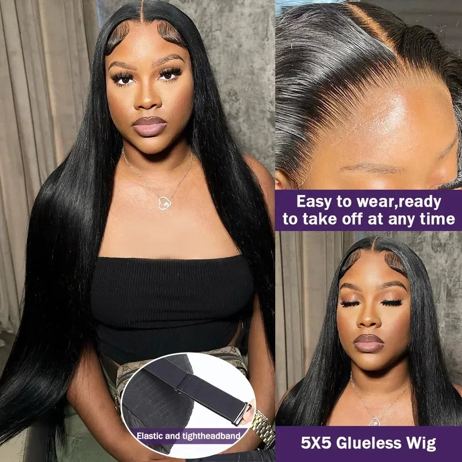 Bone Straight 13x6/13x4 HD Transparent Lace Front Wigs-Pre Plucked For Women