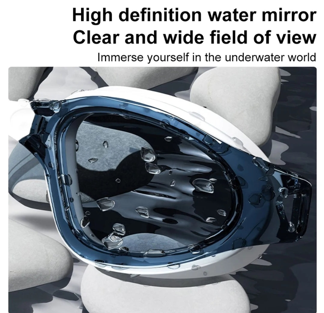 HD swim goggles with cap