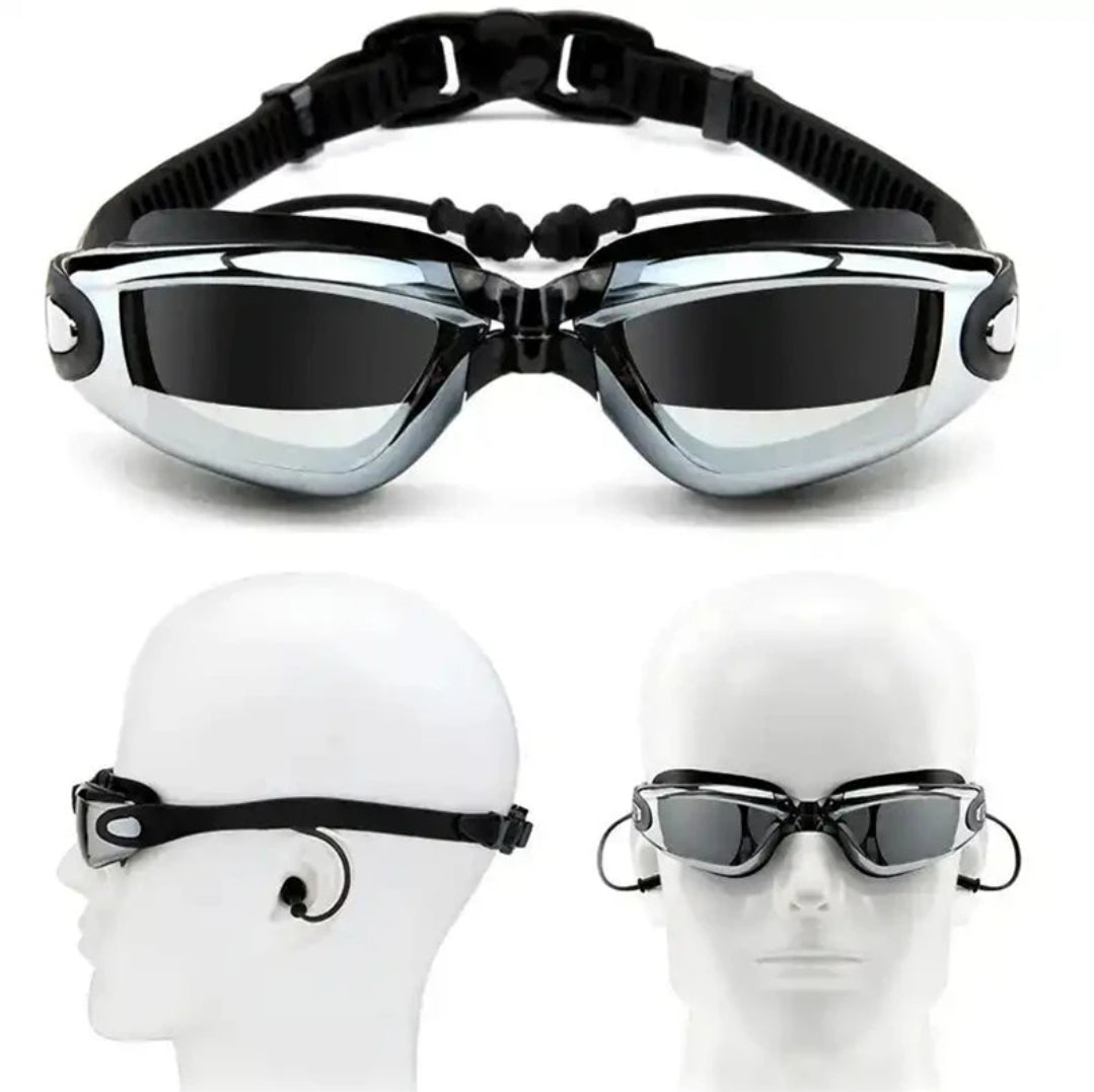 Adult myopia swimming goggles with ear plugs