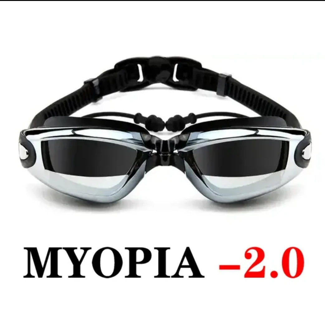 Adult myopia swimming goggles with ear plugs