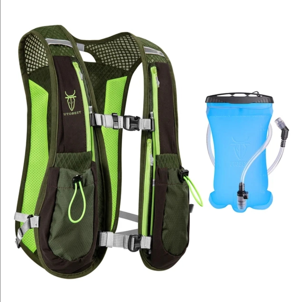 UTOBEST ultra lightweight trail vest with 1.5L water bladder.