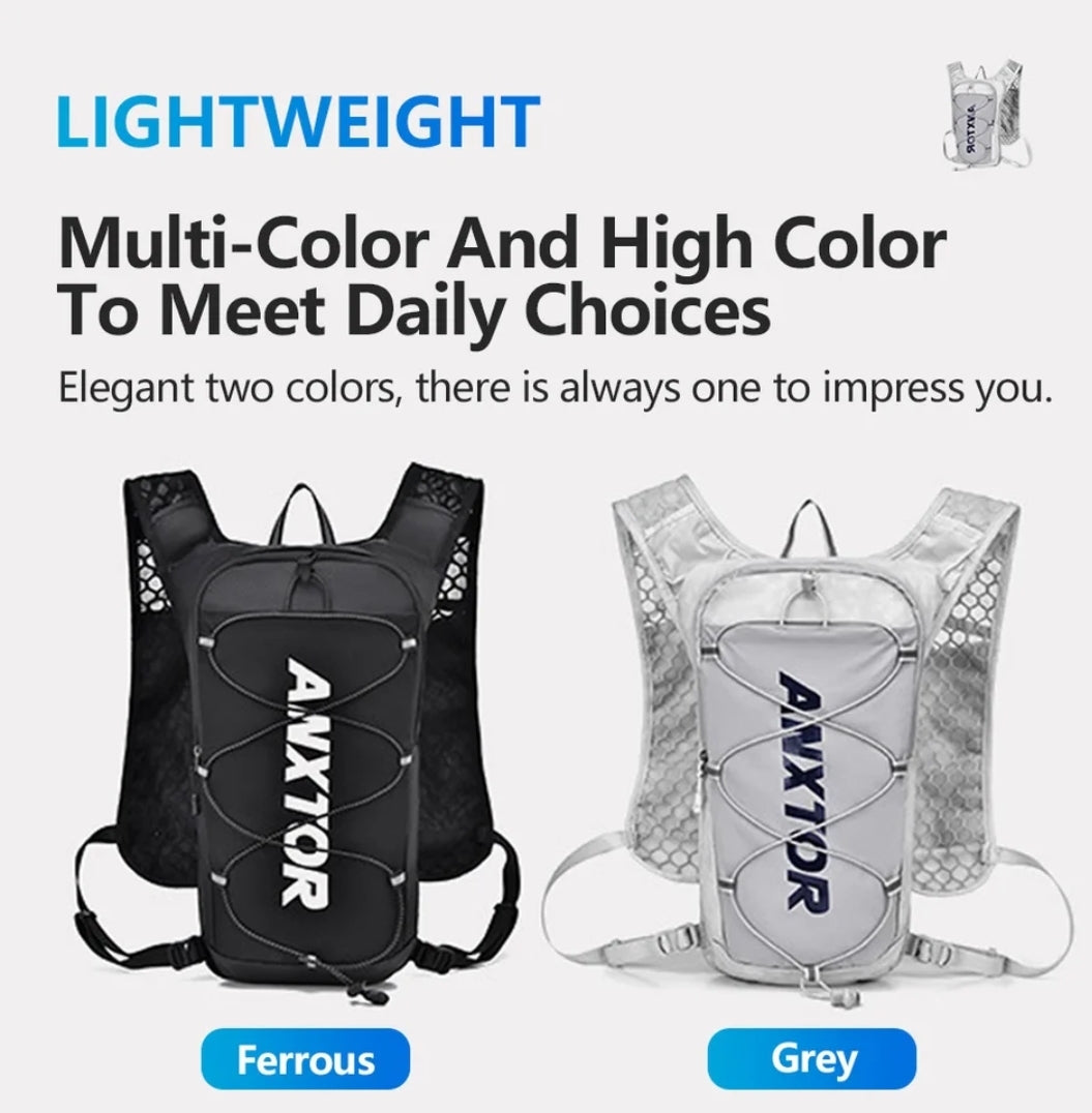 ANXTOR hydration backpack and two 500ml water bags