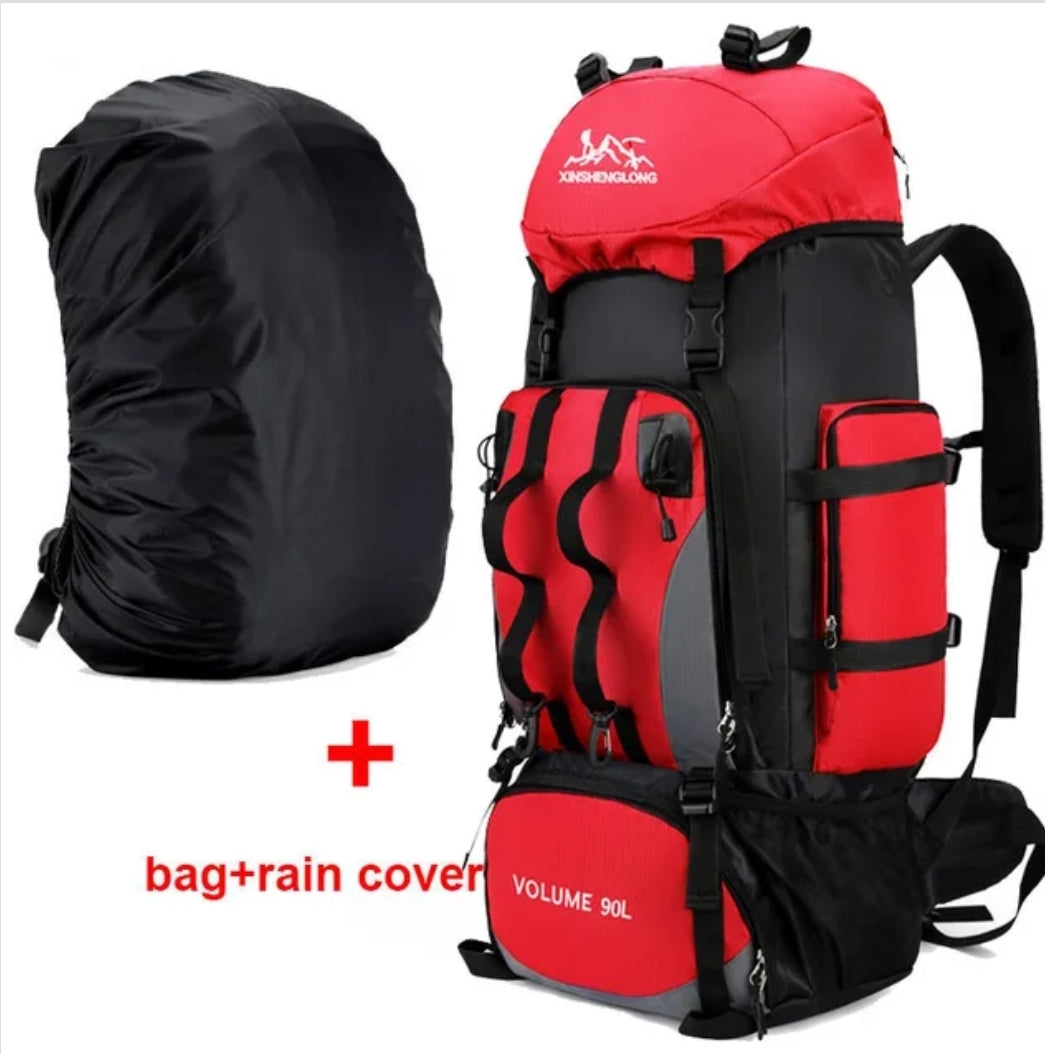 Waterproof 90L hiking backpack