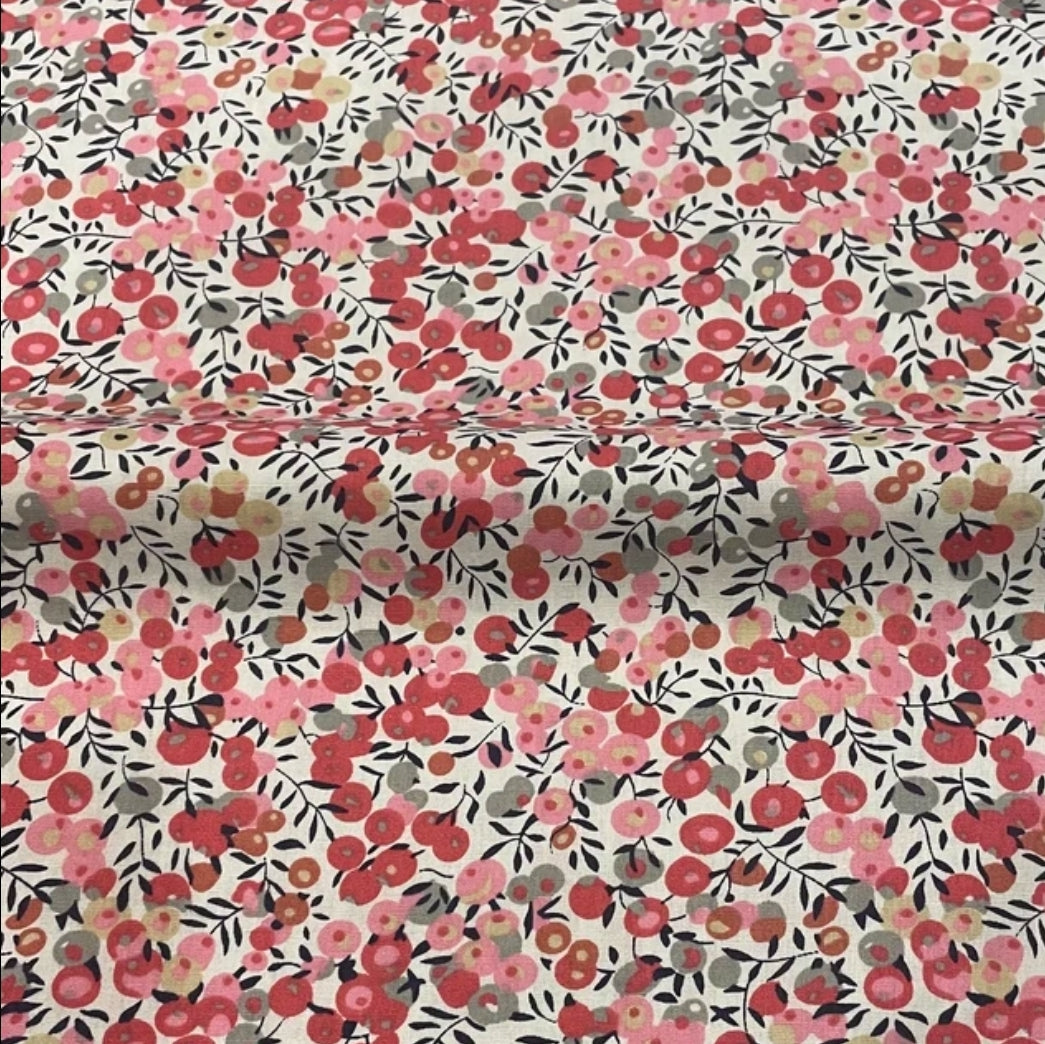 Colorful berry cotton fabric