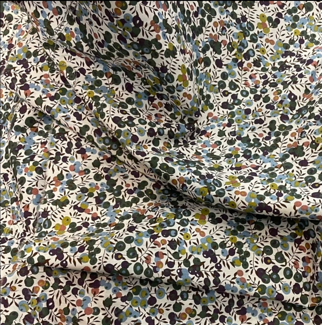 Colorful berry cotton fabric