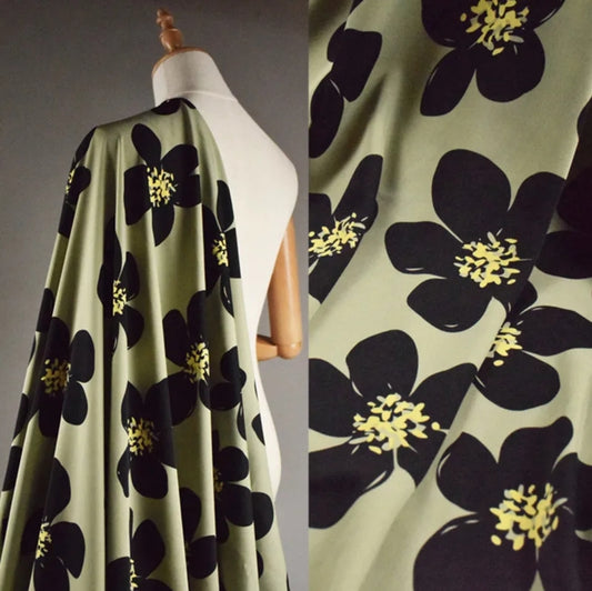 Half meter Floral chiffon fabric