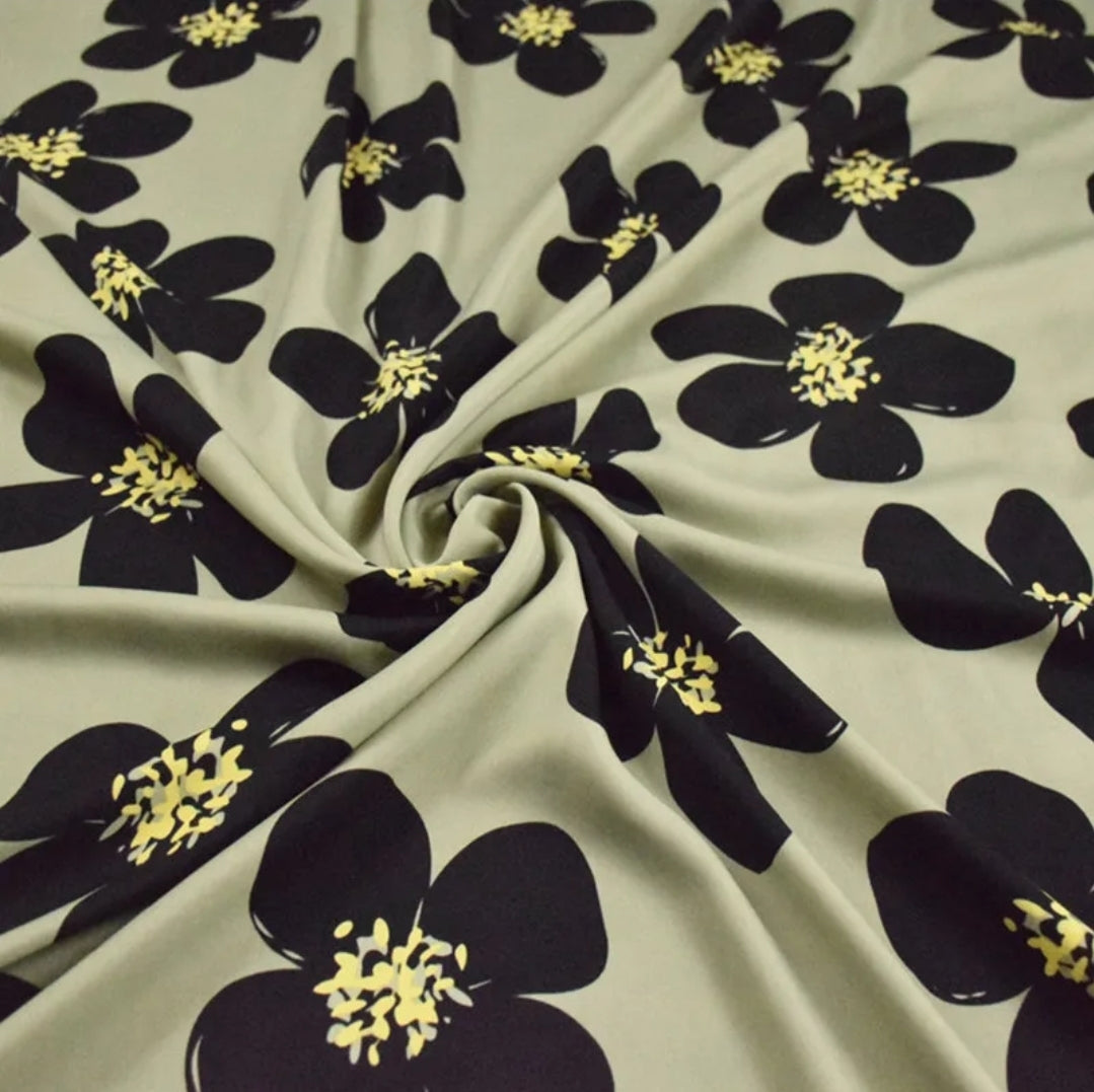 Half meter Floral chiffon fabric