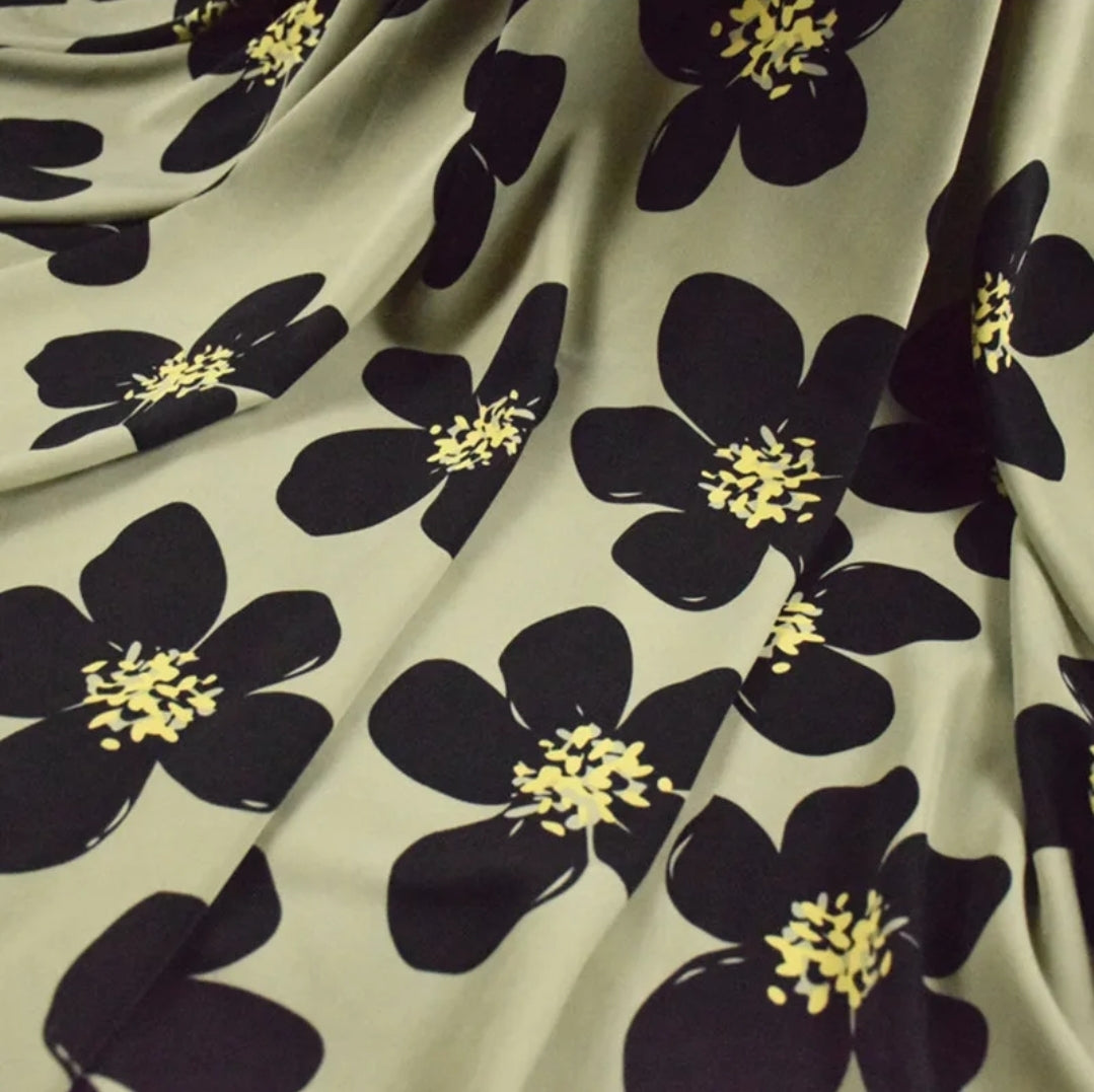 Half meter Floral chiffon fabric