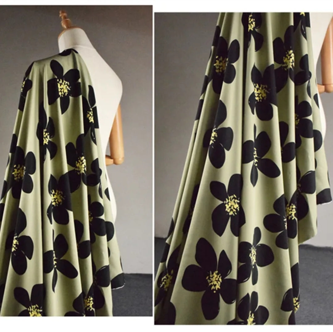 Half meter Floral chiffon fabric